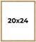 20x24 Classic Modern Gold Picture Frame - UV Acrylic, Foam Board Backing, Hanging Hardware
